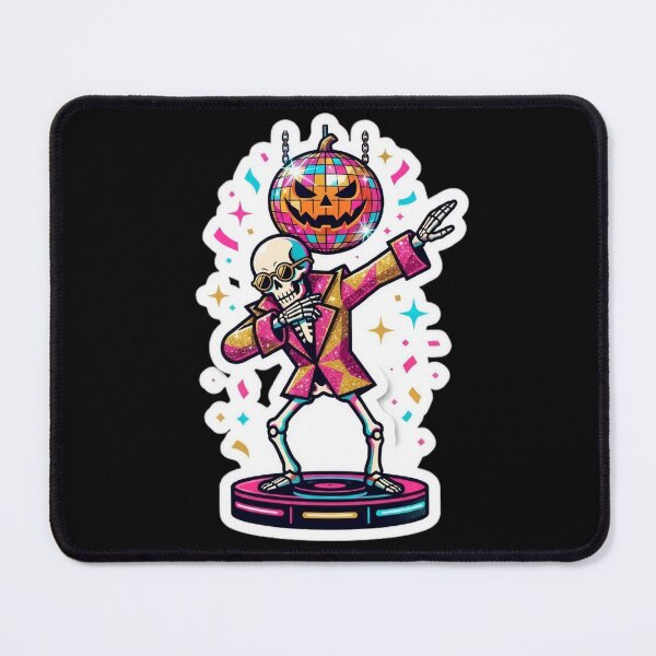 Item preview, Dabbing Disco Pumpkin Skeleton Halloween Party Art designed and sold by DailySparks.