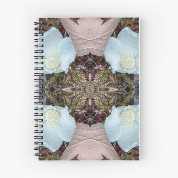 Item preview, White flower on autumn soil, mirror image designed and sold by lyloubeaupere.