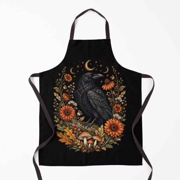 Item preview, Raven Autumn Botanical Gothic Design designed and sold by wearlytee.