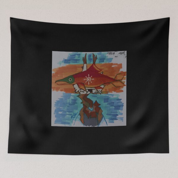 Item preview, Colorful Abstract Fish Artwork designed and sold by Fibi-studio.