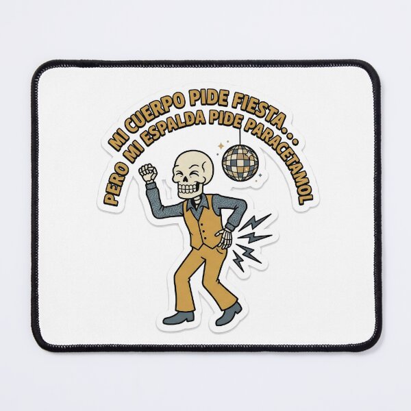Item preview, My Body Wants to Party But My Back Needs Paracetamol - Skeleton Disco Humor designed and sold by LMDIGITAL6.