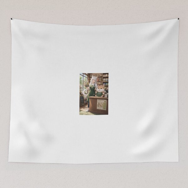 Item preview, White Hair Girl with Giant Hamster in Shop designed and sold by CathryneDelamort.
