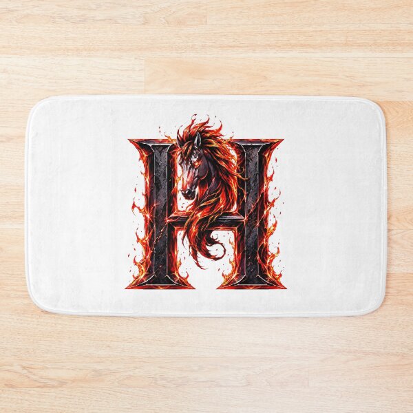 Item preview, Embermane Ironstride: The Year of the Horse Letter H designed and sold by BlissBlvdShop.