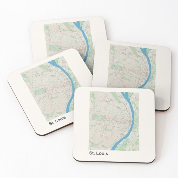 Item preview, St. Louis Minimalistic Map Art designed and sold by MapsNerd.
