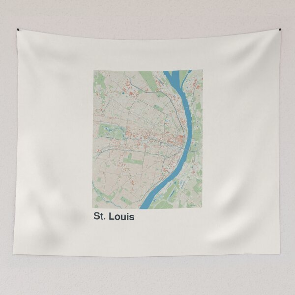 Artikelvorschau, Minimalistische Kartenkunst aus St. Louis entworfen und verkauft von MapsNerd.