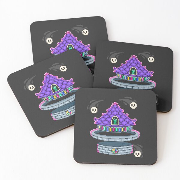 Item preview, Flying Castle - Pixel Art of Alien Cat and Skulls In Space  designed and sold by BuenoStudio.