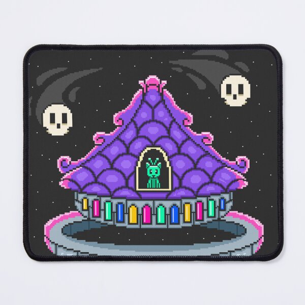 Item preview, Flying Castle - Pixel Art of Alien Cat and Skulls In Space  designed and sold by BuenoStudio.