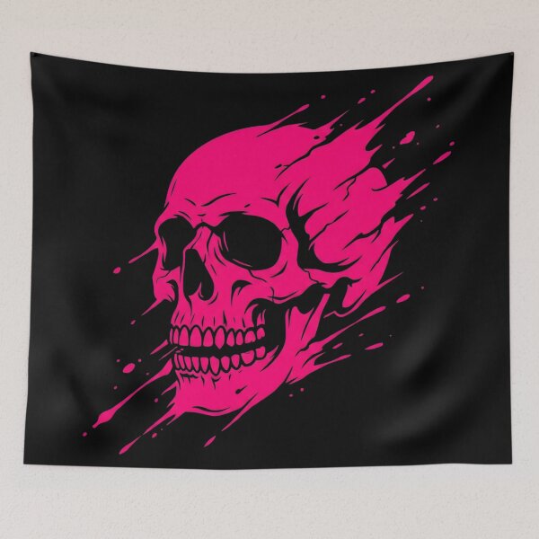 Item preview, Melting Pink Skull Macabre Aesthetic designed and sold by MarCinu Art.