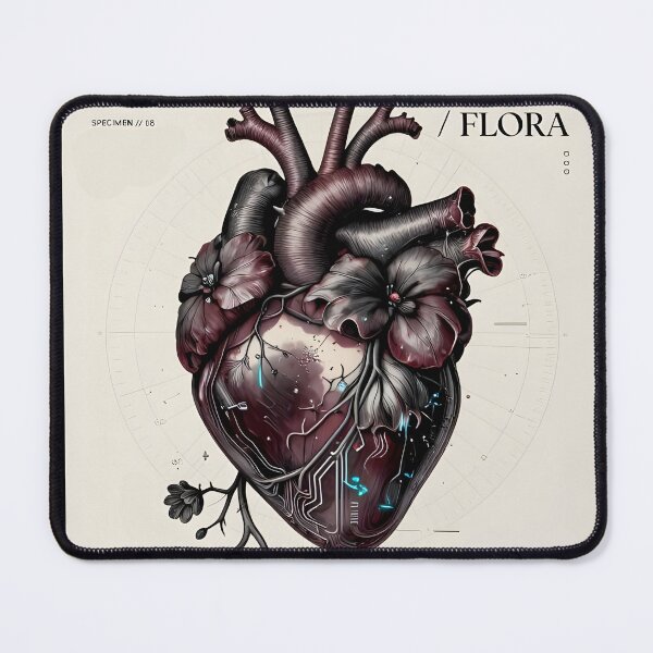 Item preview, Botanical Heart Flora Anatomical Art designed and sold by Ekracreatives.