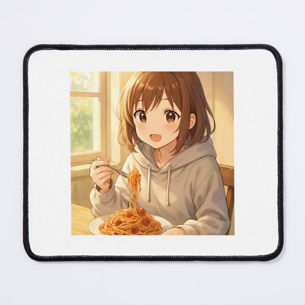 Item preview, Anime Girl Eating Spaghetti Cozy Aesthetic designed and sold by Vision Crafted.