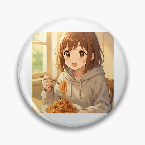 Item preview, Anime Girl Eating Spaghetti Cozy Aesthetic designed and sold by Vision Crafted.
