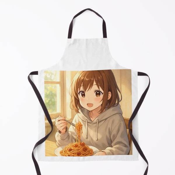 Item preview, Anime Girl Eating Spaghetti Cozy Aesthetic designed and sold by Vision Crafted.