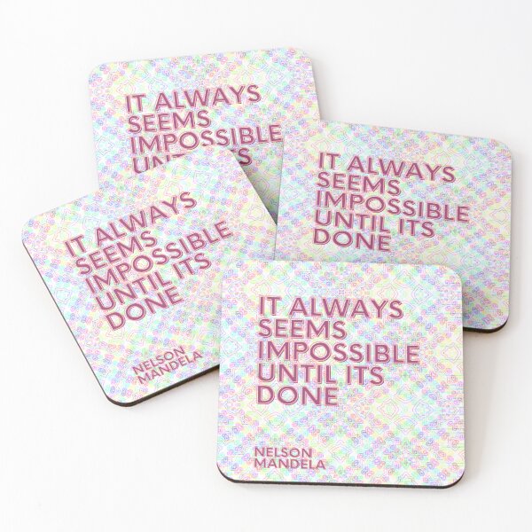 Item preview, It Always Seems Impossible Until It’s Done – Nelson Mandela Inspirational Quote designed and sold by Khadique.
