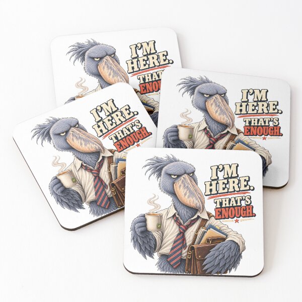 Item preview, I'm Here That's Enough – Funny Grumpy Shoebill Office Humor designed and sold by LinaDesign Store.