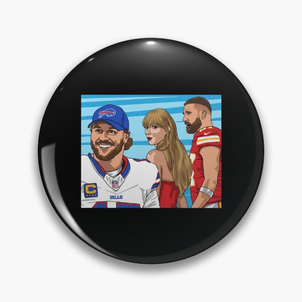 Item preview, Josh Allen Taylor, jugador de los Buffalo Bills, y Travis Kelce, jugador de los Kansas City Chiefs, se encuentran distraídos. designed and sold by aleggsaurus.