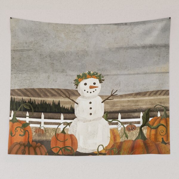 Item preview, There's a snowman in the Pumpkins Patch  designed and sold by pictoartcrew.