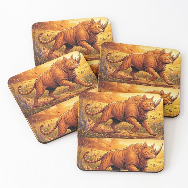 Item preview, Autumn Prowler — Orange Tabby Rhino Fantasy designed and sold by TreatLLC.
