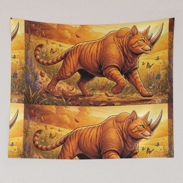 Item preview, Autumn Prowler — Orange Tabby Rhino Fantasy designed and sold by TreatLLC.