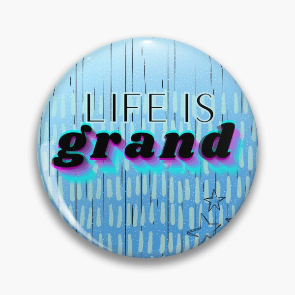 Item preview, Life Is Grand – Positive Affirmation Colorful Typography designed and sold by Khadique.
