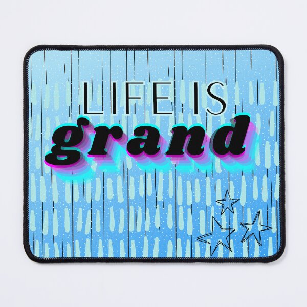 Item preview, Life Is Grand – Positive Affirmation Colorful Typography designed and sold by Khadique.