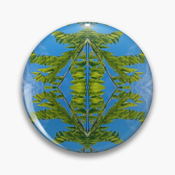 Item preview, Branch of green leaves against a blue sky, mirror image designed and sold by lyloubeaupere.
