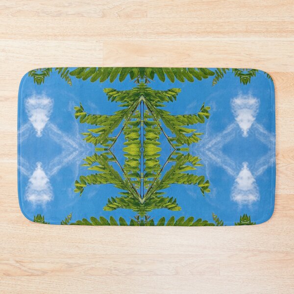 Item preview, Branch of green leaves against a blue sky, mirror image designed and sold by lyloubeaupere.