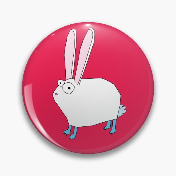 Item preview, white bunny on red and blue designed and sold by Art by Stiff.