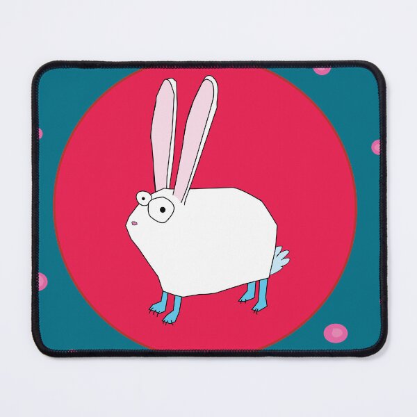 Item preview, white bunny on red and blue designed and sold by Art by Stiff.