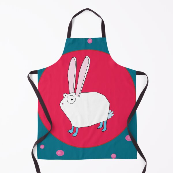 Item preview, white bunny on red and blue designed and sold by Art by Stiff.