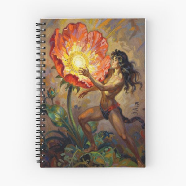 Item preview, Inspired by Frazetta - Mythic Bloom of the Fireflower designed and sold by FotoworldEdel.