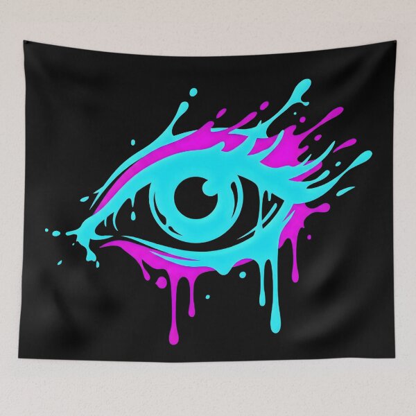 Item preview, Melting Neon Eye Vision Aesthetic designed and sold by MarCinu Art.
