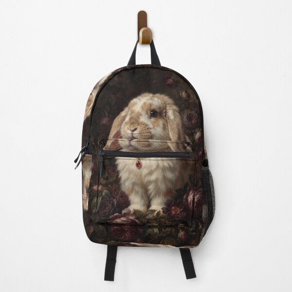 Item preview, Noble Lop Rabbit with Ruby Pearl Necklace designed and sold by Real Beast Art.