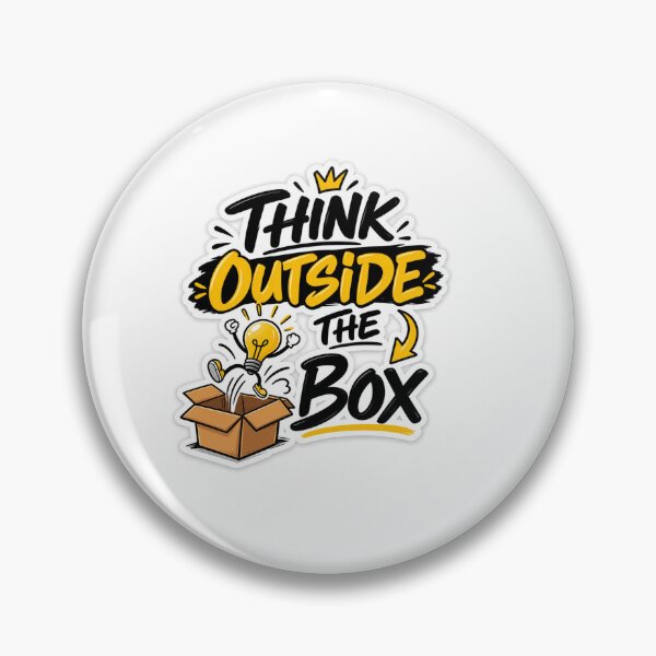 Item preview, Think Outside the Box – Creative Light Bulb Sticker designed and sold by Ajmal Kp.