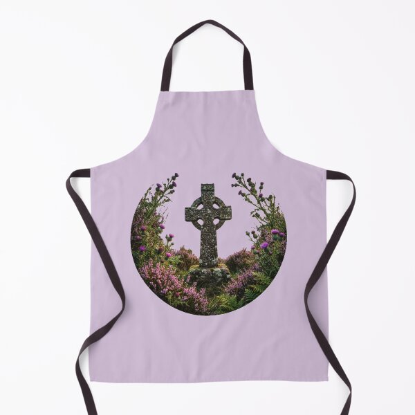 Item preview, Ancient Celtic Cross surrounded by Heather, Thistle and Ferns designed and sold by Wanda Case.
