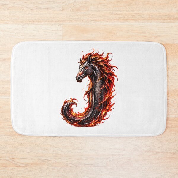 Item preview, Embermane Ironstride: The Year of the Horse Letter J designed and sold by BlissBlvdShop.