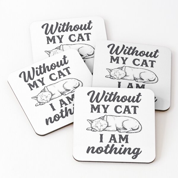 Item preview, Without My Cat I Am Nothing Cat Lover Design Premium T-Shirt designed and sold by omar ousalah.