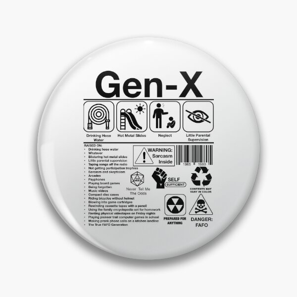 Item preview, Funny Iconic Gen X The Real FAFO Generation Black designed and sold by MathWare MathClips.