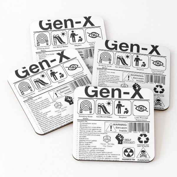 Item preview, Funny Iconic Gen X The Real FAFO Generation Black designed and sold by MathWare MathClips.