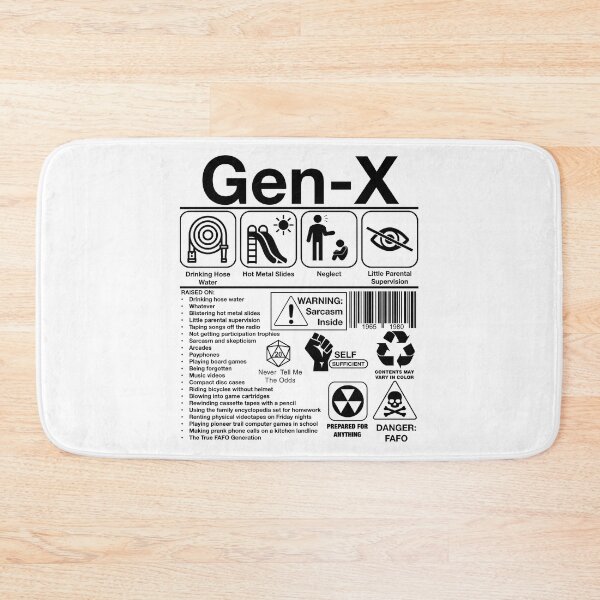 Item preview, Funny Iconic Gen X The Real FAFO Generation Black designed and sold by MathWare MathClips.