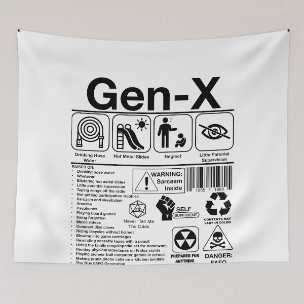 Item preview, Funny Iconic Gen X The Real FAFO Generation Black designed and sold by MathWare MathClips.