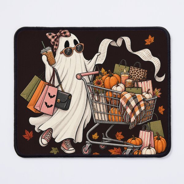 Item preview, Spooky Season Shopping Ghost designed and sold by Halloween Ghost Studio.