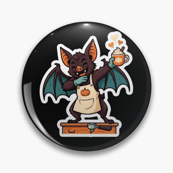 Item preview, Spooky Bat Barista Coffee Halloween Art designed and sold by DailySparks.