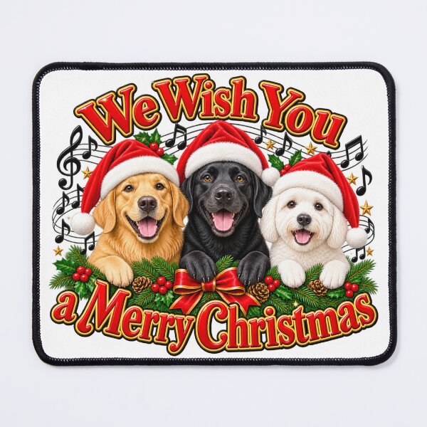 Item preview, We Wish You a Merry Christmas – Singing Dogs designed and sold by LnsCreations.