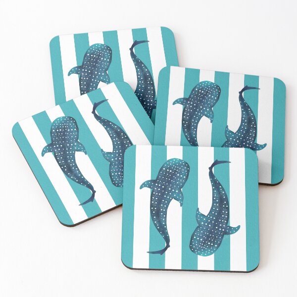 Item preview, Whale sharks turquoise stripes designed and sold by Ana Gorozpe.