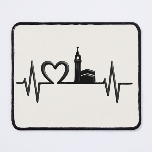 Item preview, Makkah Heartbeat – Islamic ECG Line with Kaaba Design designed and sold by D-Islamic.