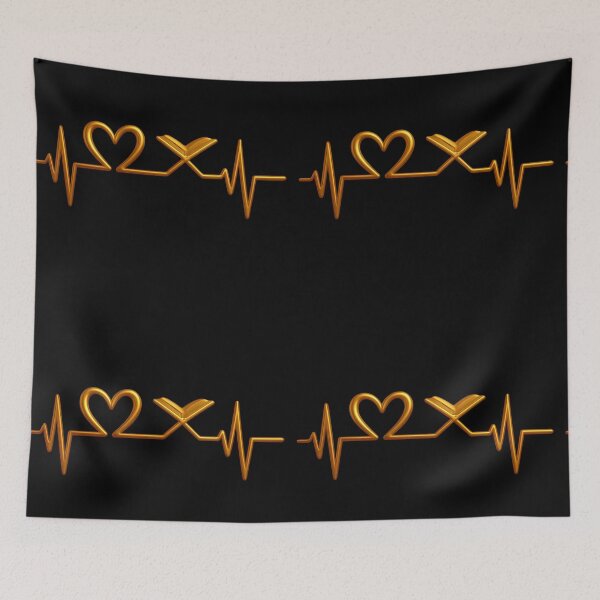 Item preview, Heart of Faith Quran Pulse (V.1) - Islamic Love EKG Heartbeat 3D Design designed and sold by D-Islamic.