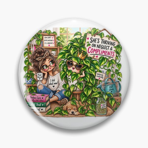 Item preview, She’s Thriving on Neglect and Compliments – Funny Pothos Plant Mom designed and sold by CottageGardenCo.