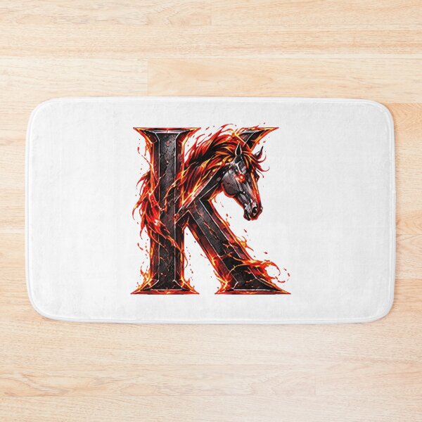Item preview, Embermane Ironstride: The Year of the Horse Letter K designed and sold by BlissBlvdShop.