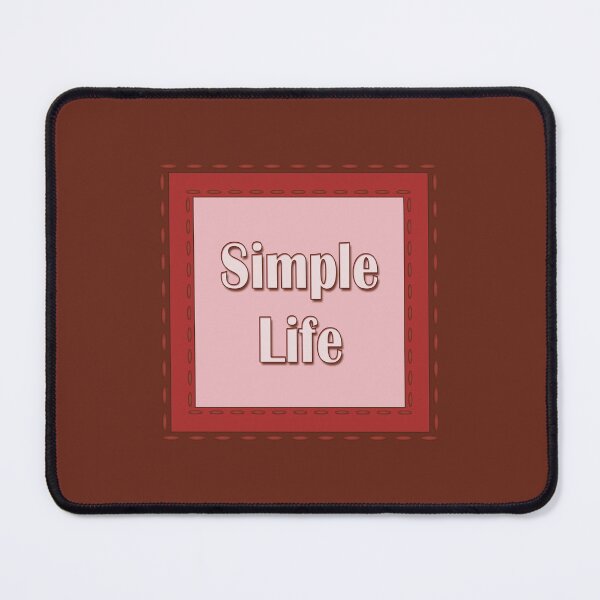 Item preview, The inscription "Simple life" in simulated textile frames of red color shades designed and sold by Cherevan.