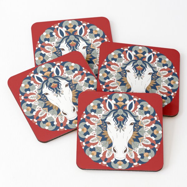 Item preview, Majestic Horse in Botanical Folk Style designed and sold by Paolo-Bandal.
